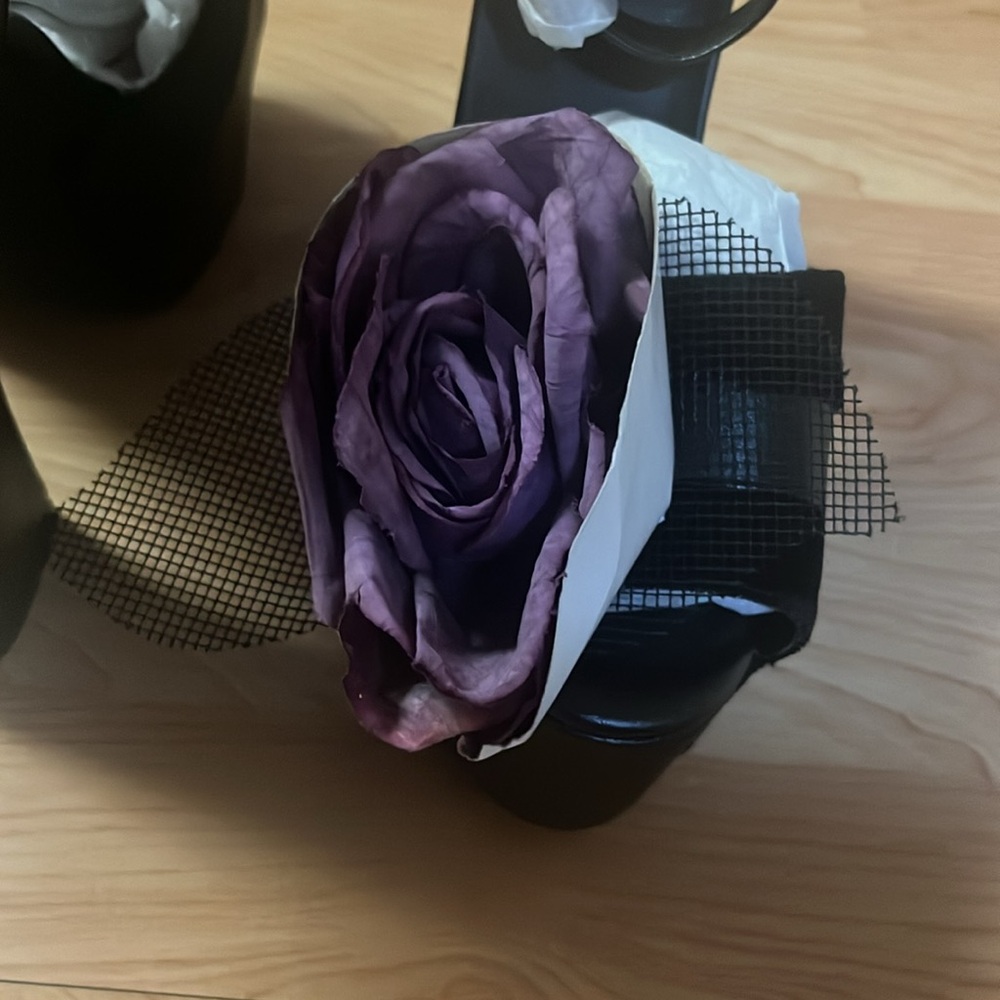 ‼️NWT‼️Dolls Kill X Widow Black and Purple Women's Platform Heels Size 8 - Picture 6 of 6